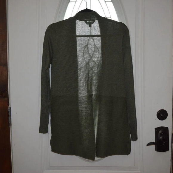 TIME & TRU Women's Green Open Cardigan Size S 4/6 - Picture 3 of 4